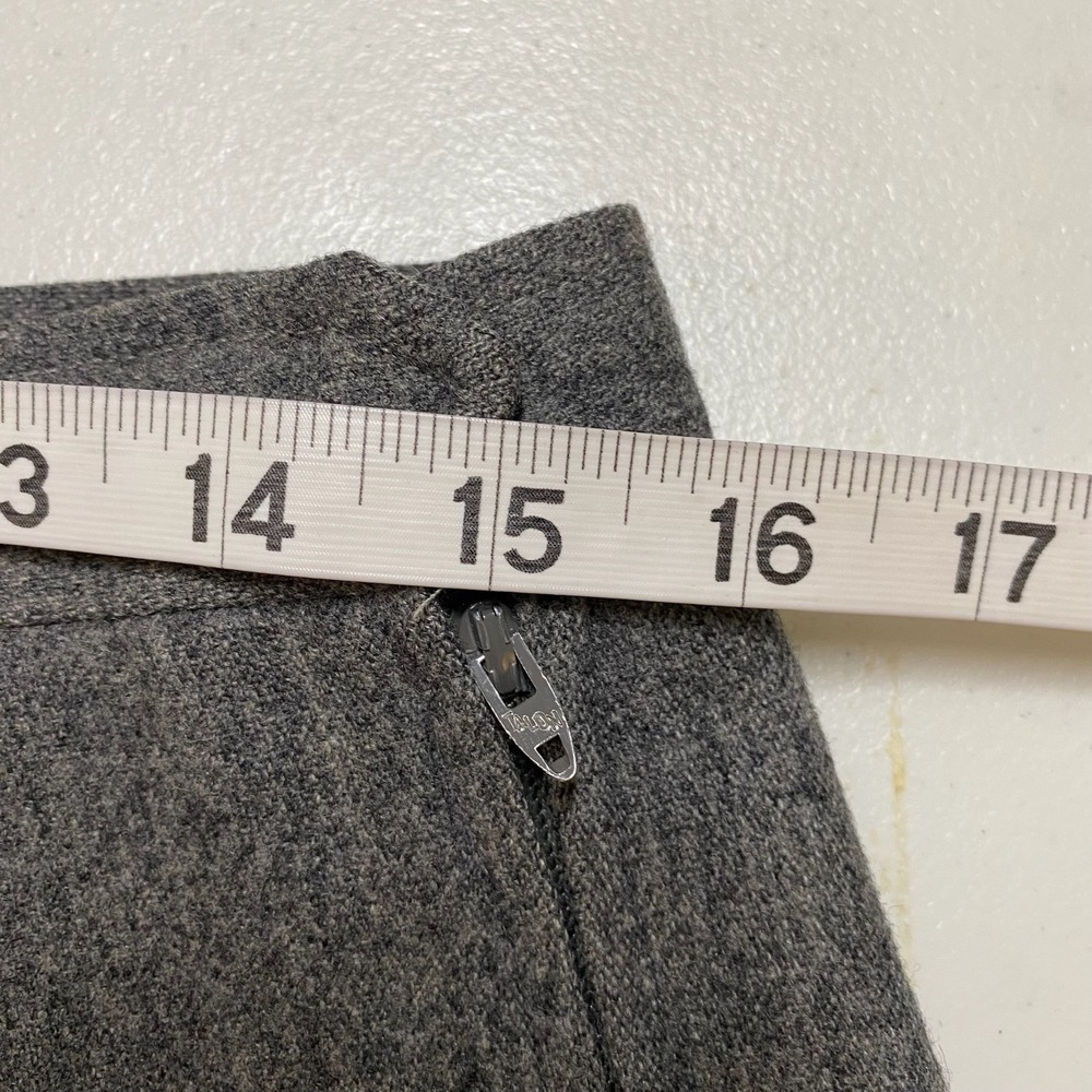 Vtg 80s Midi Skirt Womens 10 Gray Wool Blend A Line Union Made Academia Heritage - Picture 12 of 14